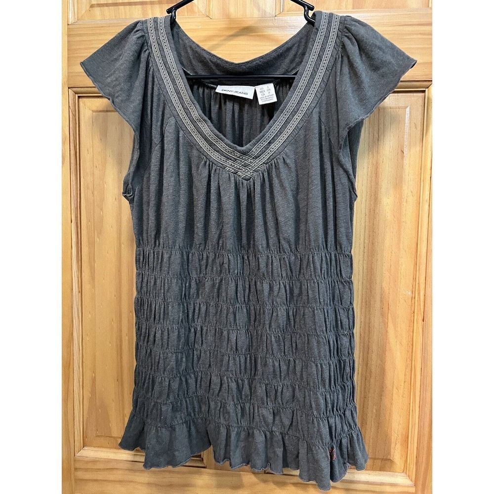 DKNY Army Green Blouse Size S